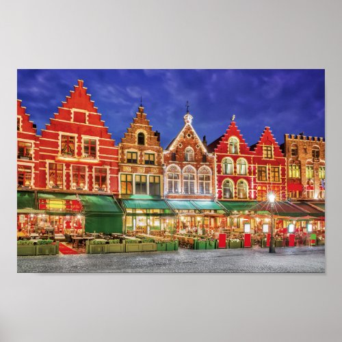 Bruges poster with Grote Markt