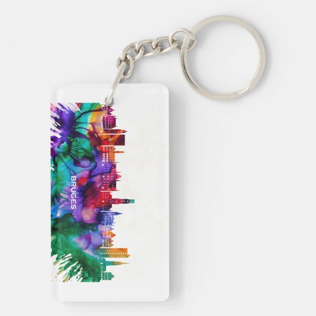 Bruges Skyline Keychain (Back)
