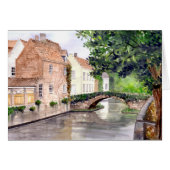 Bruges Watercolor Painting by Farida Greenfield (Front Horizontal)