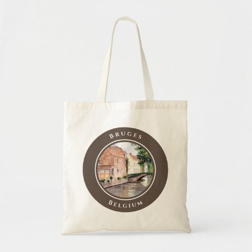 Bruges Watercolor Painting by Farida Greenfield To Tote Bag