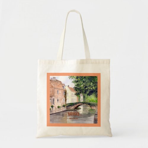 Bruges Watercolor Painting by Farida Greenfield Tote Bag