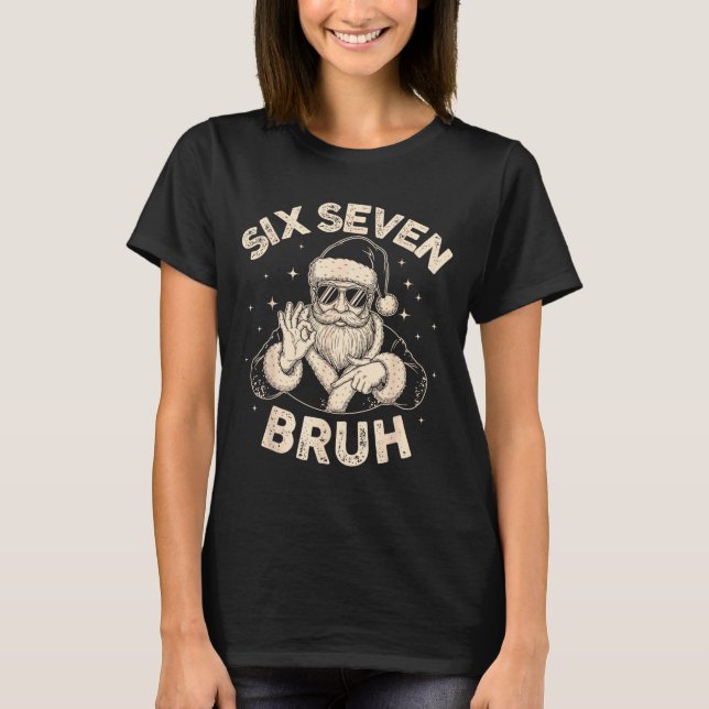 Bruh 67 Christmas Santa Six Seven 6 7 Boys Christm T-Shirt (Front)