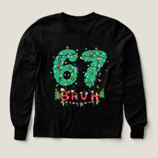 Bruh 67 Six Seven 6 7 Meme Christmas Boy and girl Tri-Blend Shirts