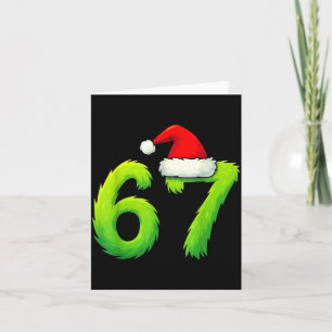 Bruh 67 Six Seven 6 7 Meme Christmas Funny Card