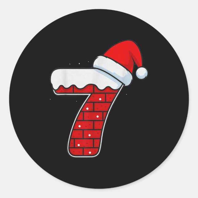 Bruh 67 Six Seven 6 7 Meme Christmas Funny  Classic Round Sticker (Front)