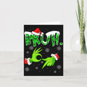 Bruh 67 Six Seven 6 7 Meme Christmas Funny Gen Alp Card