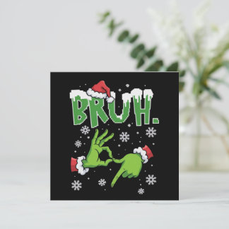 Bruh 67 Six Seven 6 7 Meme Christmas Funny Gen Holiday Card