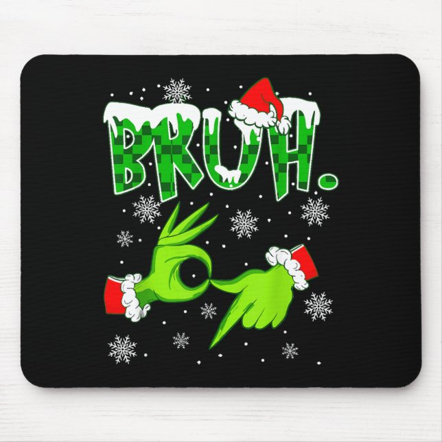 Bruh 67 Six Seven 6 7 Meme Christmas Funny Gen Z S Mouse Pad (Front)