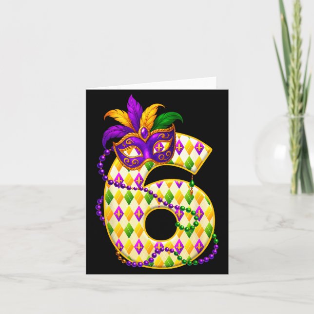 Bruh 67 Six Seven 6 7 Meme Funny Mardi Gras Kids M Card (Front)