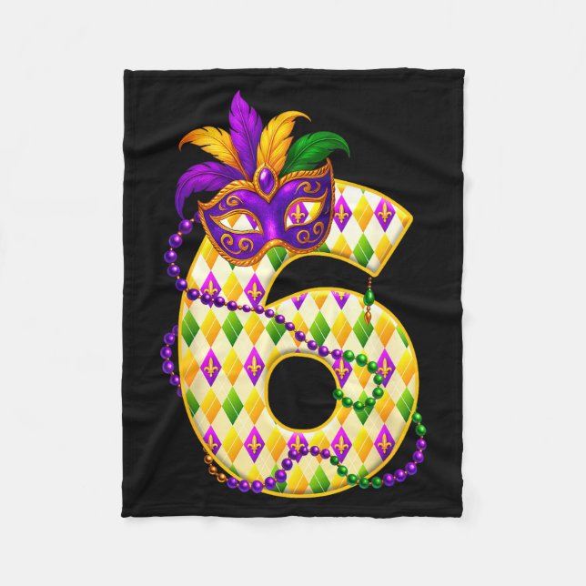 Bruh 67 Six Seven 6 7 Meme Funny Mardi Gras Kids M Fleece Blanket (Front)