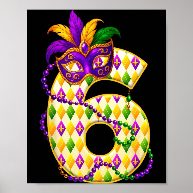 Bruh 67 Six Seven 6 7 Meme Funny Mardi Gras Kids M Poster (Front)