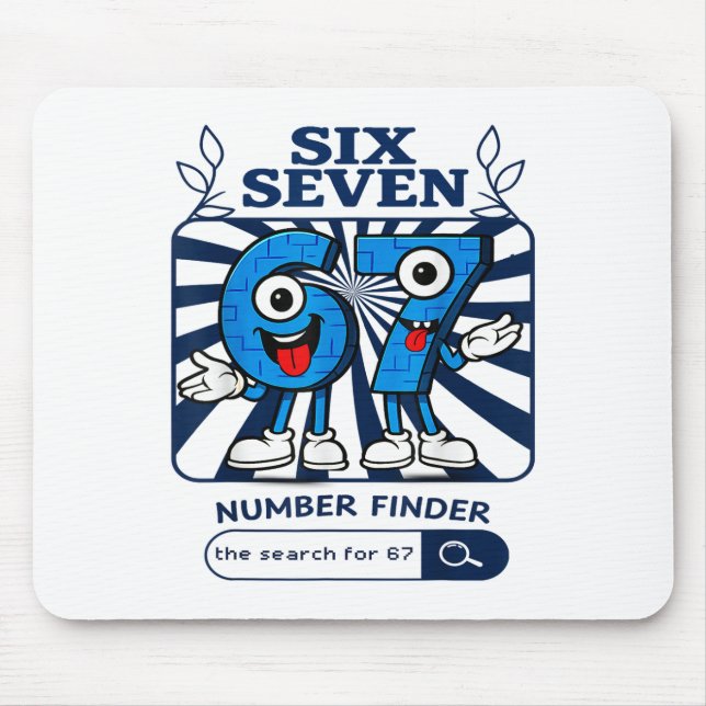 Bruh 67 Six Seven 6-7 Talian Brainrot Meme For Kid Mouse Pad (Front)