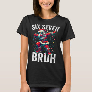 Bruh 67 Six Seven Santa Dabbing Christmas Meme Boy T-Shirt