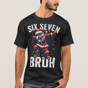 Bruh 67 Six Seven Santa Dabbing Christmas Meme Boy T-Shirt
