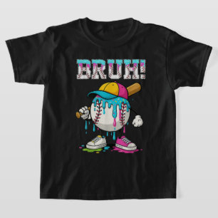 Bruh Baseball Ice Cream Drip Meme T-Shirt