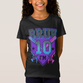 Bruh Baseball Theme First Birthday Outfit T-Shirt
