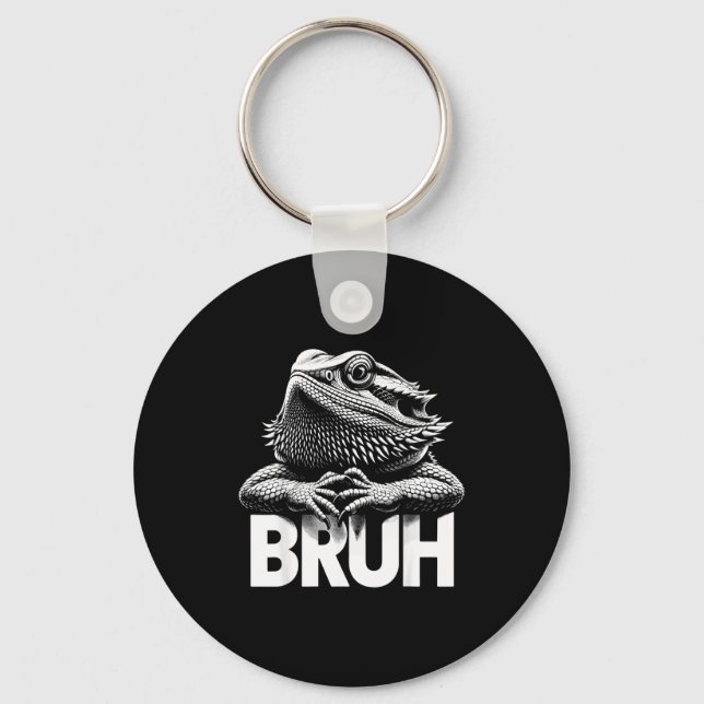 Bruh Bearded Dragon  Keychain (Front)