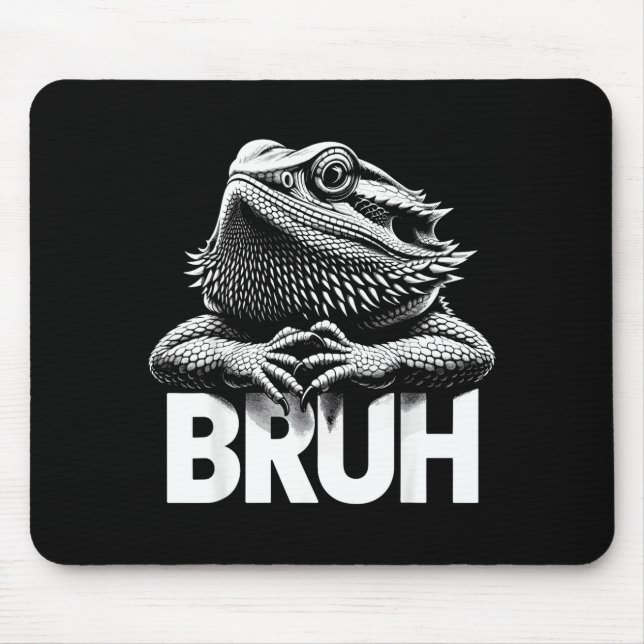 Bruh Bearded Dragon  Mouse Pad (Front)