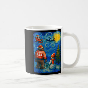 Bruh Bigfoot Snowman Starry Night Christmas Xmas M Coffee Mug