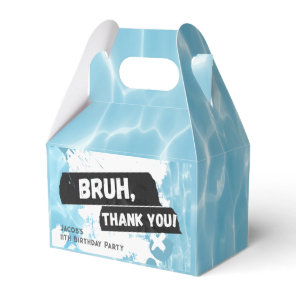 Bruh Boy Summer Pool Party Birthday Favor Box