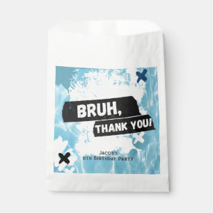 Bruh Boy Summer Pool Party Birthday Thank You Favor Bag