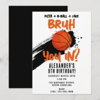 Bruh Boy's Birthday Teen Sports Basketball Game