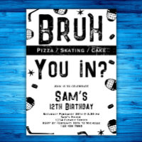 Bruh Boys Ice Hockey Kids Birthday Party