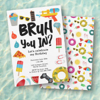 Bruh Boy's Teenager Birthday Party Teen Boy Summer