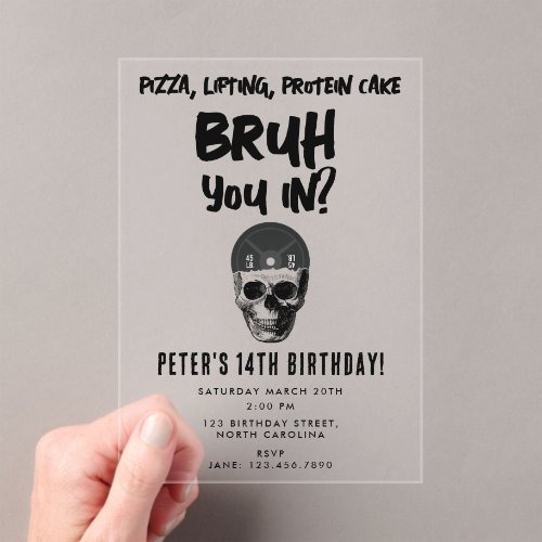 Bruh Boys Teenager Birthday Party Teen Boy Weights