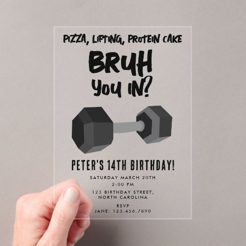 Bruh Boys Teenager Birthday Teen Boy Dumbbell