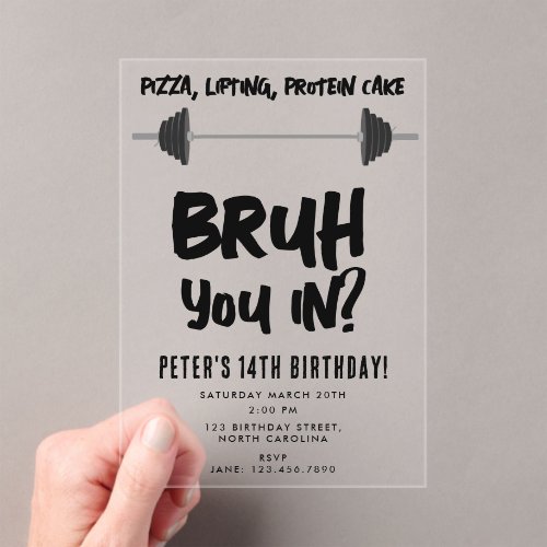 Bruh Boys Teenager Birthday Teen Boy Dumbbell
