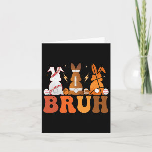 Bruh Bysketbyll Bysebyll Footbyll Sports Easter Bu Card