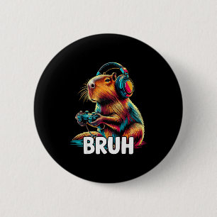 Bruh Capybaras Funny Video Games Capybara  Button