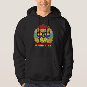 Bruh Cat LGBT Gay Rainbow Pride Flag Cat Hoodie