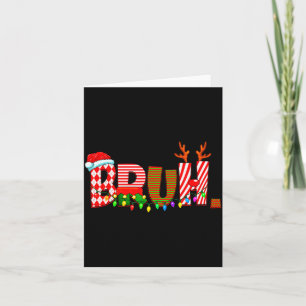 Bruh Christmas Costume Xmas Elf Santa Rudolph Pjs Card