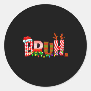 Bruh Christmas Costume Xmas Elf Santa Rudolph Pjs Classic Round Sticker