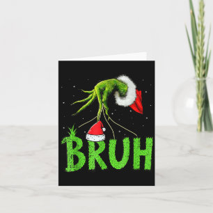 Bruh Christmas Kids Teens Boys Funny Christmas Hum Card