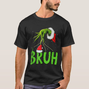 Bruh Christmas Kids Teens Boys Funny Christmas Hum T-Shirt