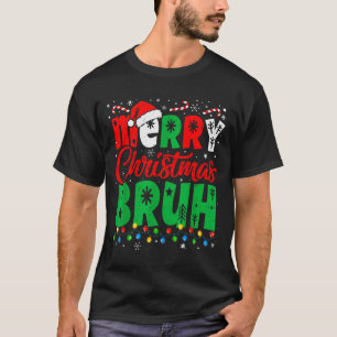 Bruh Christmas Shirt Kids Xmas Men Teen Boys Funny