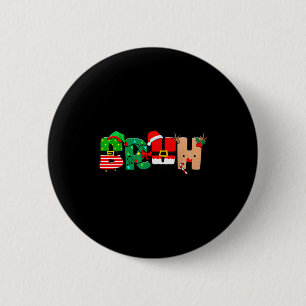Bruh Christmas Tree Xmas Elf Santa Rudolph Pajamas Button