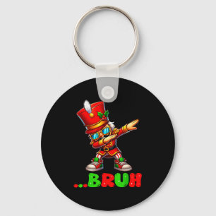 Bruh Dab Nutcracker Funny Kids Boys Mens Christmas Keychain
