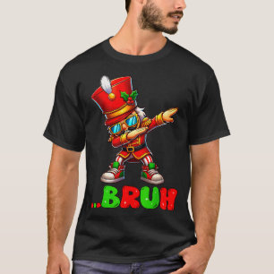 Bruh Dab Nutcracker Funny Kids Boys Mens Christmas T-Shirt