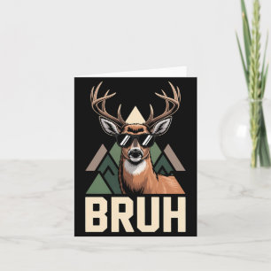 Bruh Deer Funny Deer Hunting Camo Hat Youth Kids S Card