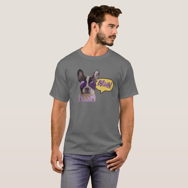 BRUH Dog T-Shirt – Funny Comic Graphic Tee for Men (Front Full)