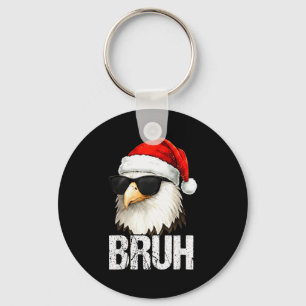 Bruh Eagle Christmas Funny Xmas For Mens Boys Keychain