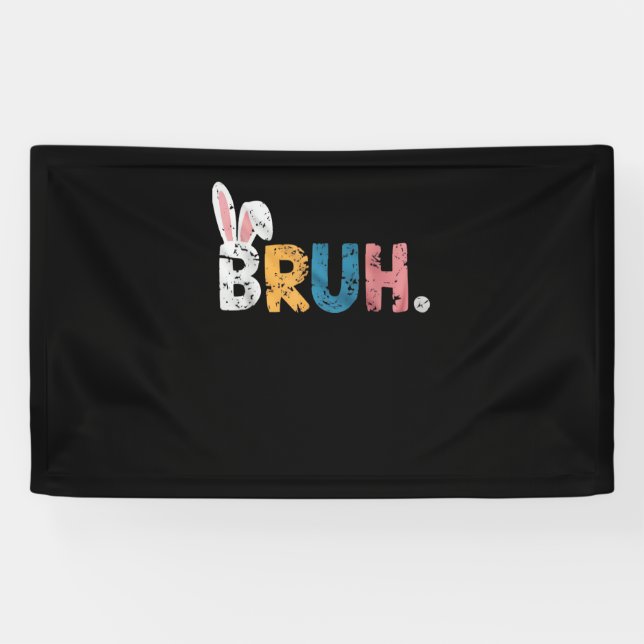Bruh Easter Bunny Cute Meme For Kids _2 Banner (Horizontal)