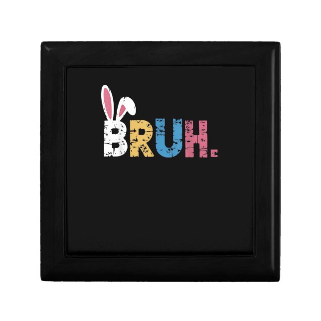 Bruh Easter Bunny Cute Meme For Kids _3 Gift Box (Front)