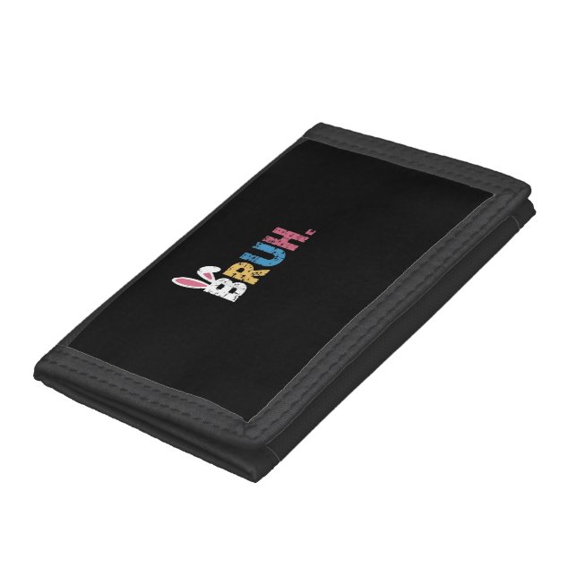 Bruh Easter Bunny Cute Meme For Kids _3 Trifold Wallet (Bottom)