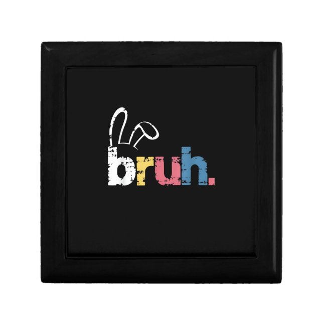 Bruh Easter Bunny Cute Meme For Kids _4 Gift Box (Front)