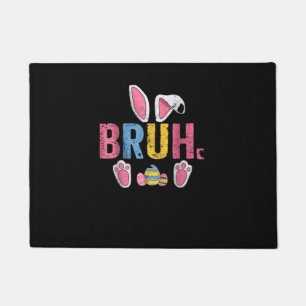 Bruh Easter Bunny Cute Meme For Kids _7 Doormat